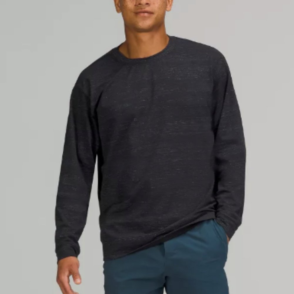 Lululemon Mens Navy Luxtreme Stretch Crew Sweatshirt, Size L